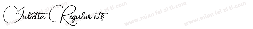 Julietta Regular otf字体转换